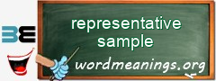 WordMeaning blackboard for representative sample